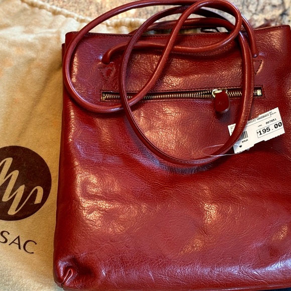 Vintage Monsac Leather Handbag Tote - Picture 2 of 5